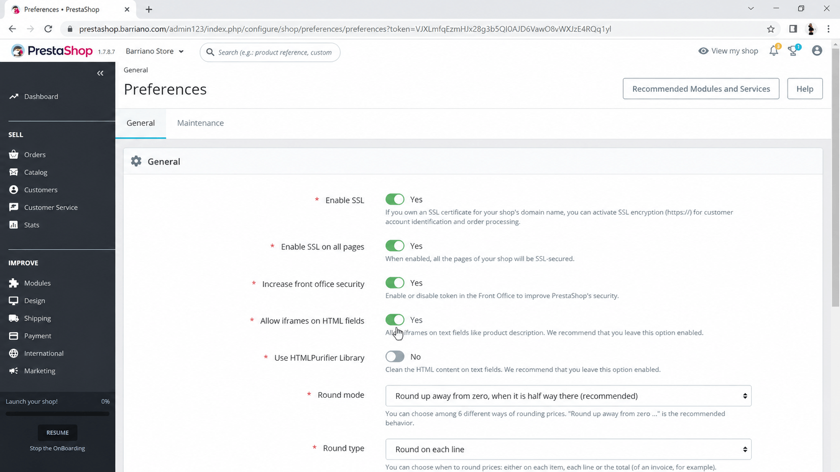 Prestashop step 3