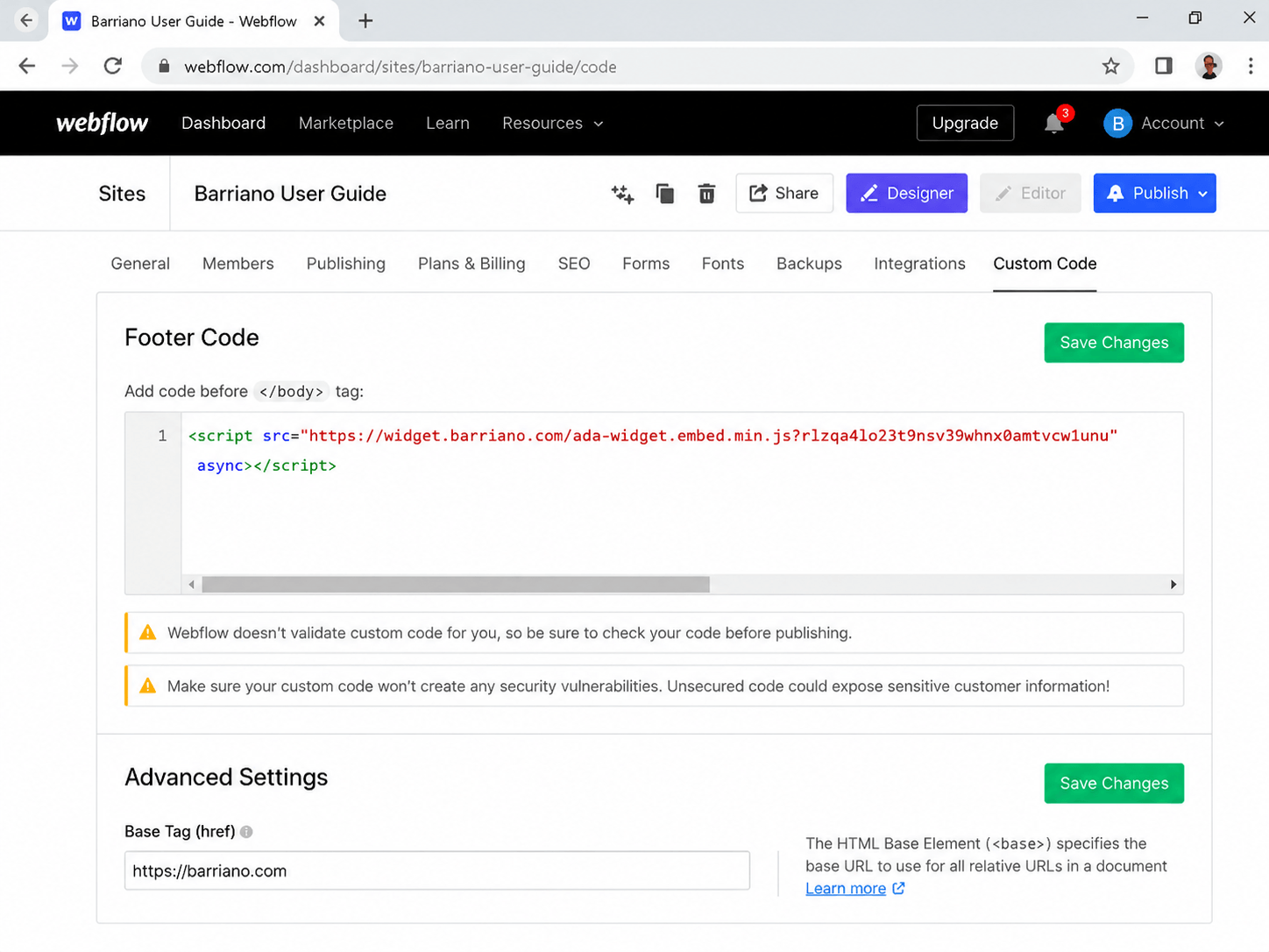 Webflow step 3